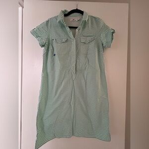 Vineyard Vines Green Striped Dress